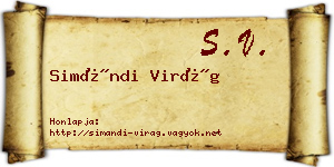 Simándi Virág névjegykártya